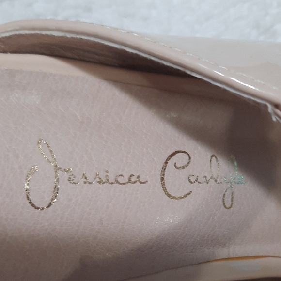 Jessica Carlyle Nude Heels with Rhinestone Strap - Picture 2 of 10